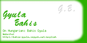 gyula bahis business card